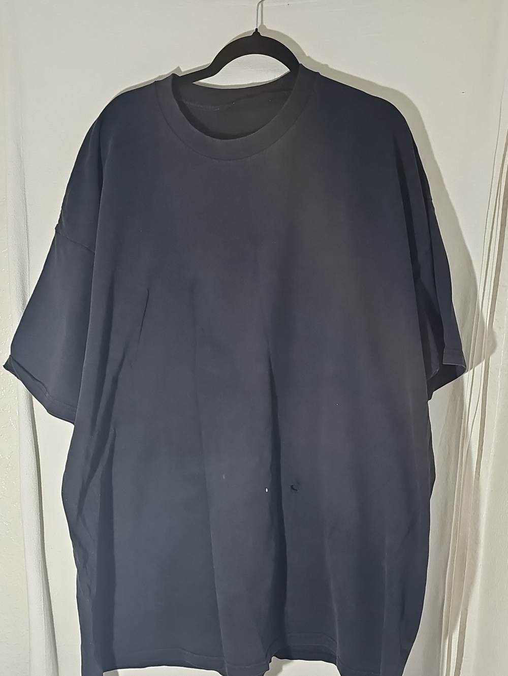 Men's Oversized Black Short Sleeve Crewneck Tee